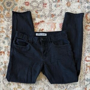 Express Rocco Slim Fit Skinny Leg Black Denim